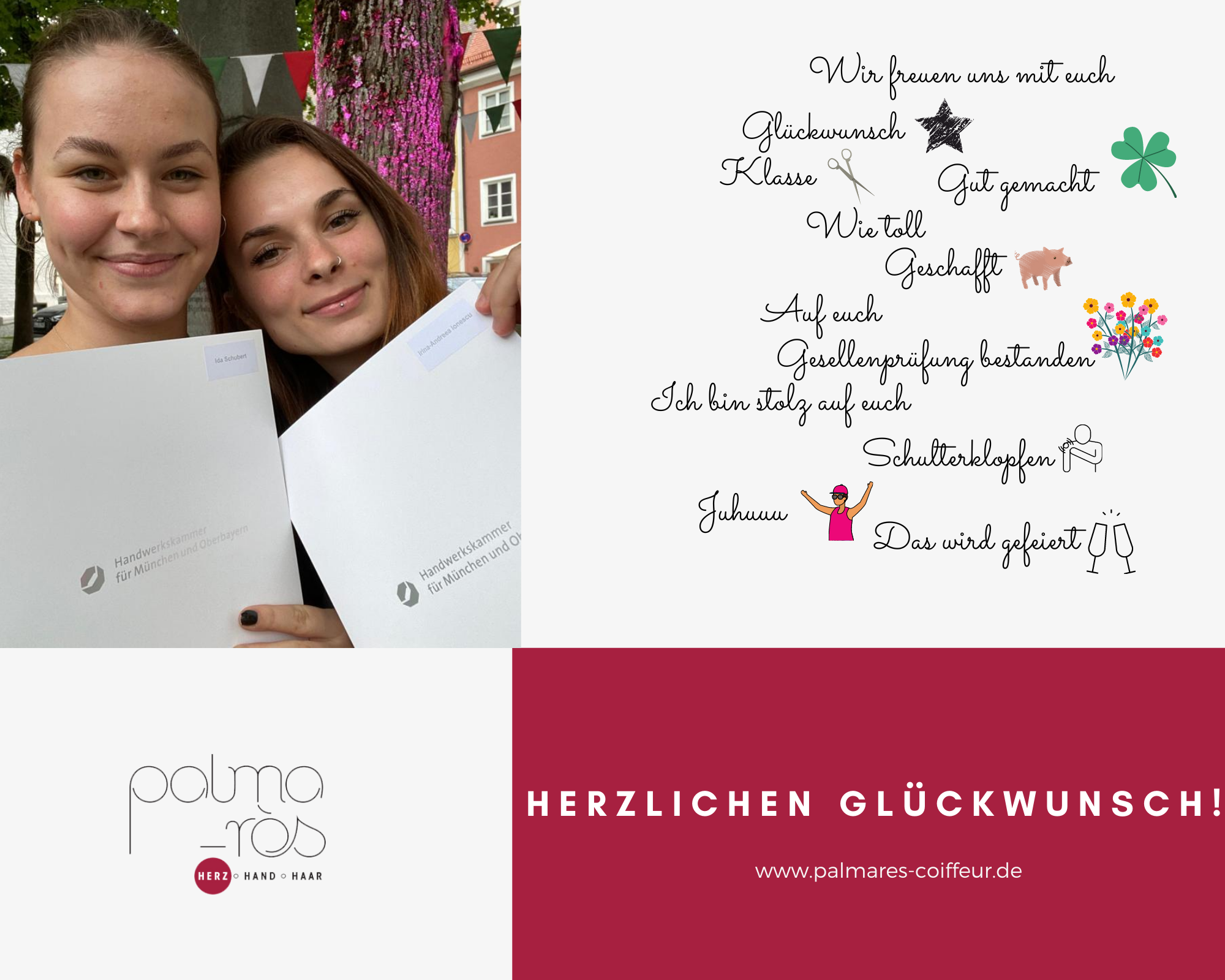 Gesellenprüfung Ida Irina_Coiffeur Palmarés_Landsberg am Lech_Claudia Palm_BESTANDEN